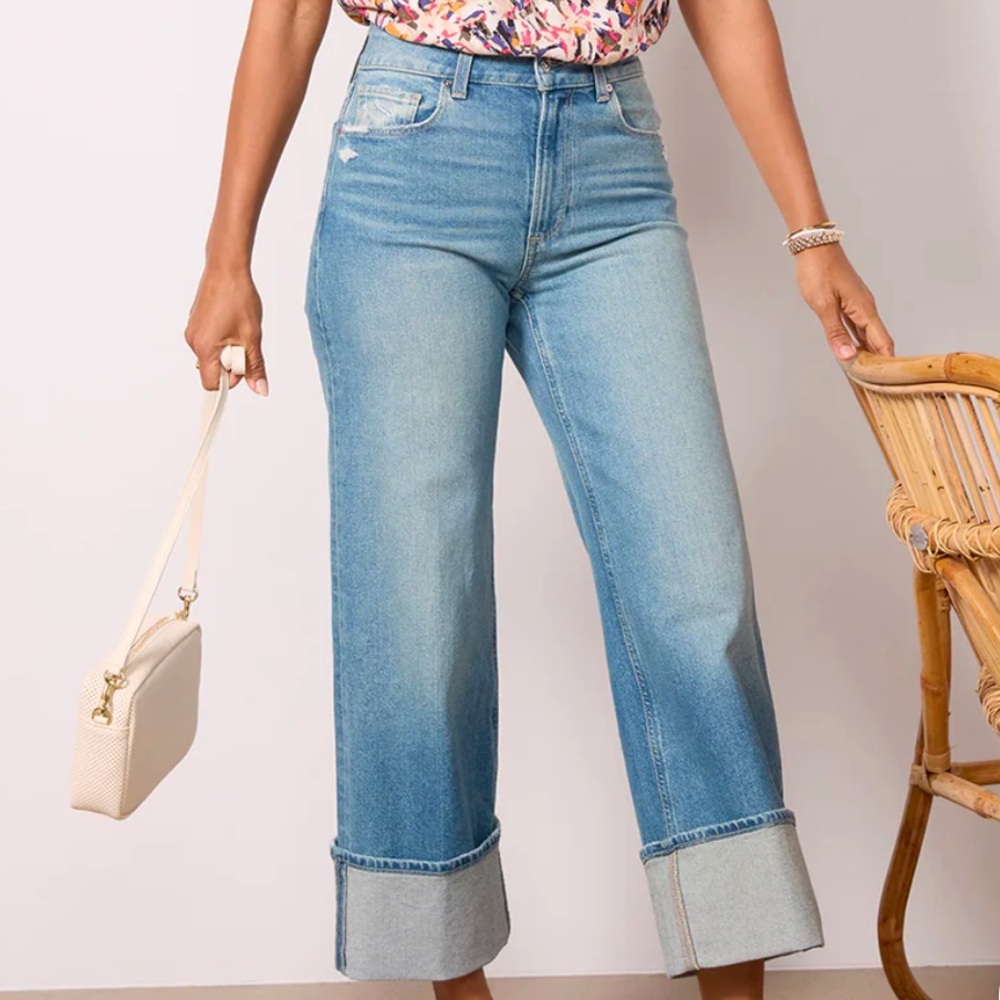 Paige 28 Sasha Cuffed Ankle Denim Jean
